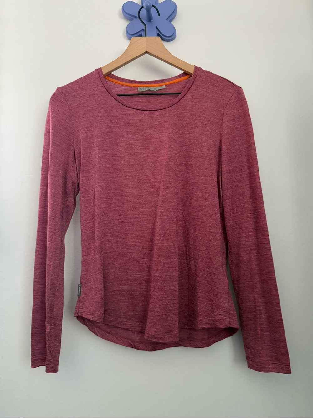 Icebreaker Cool-Lite Women’s Small Merino Wool Long Sleeve Base Layer Berry Pink